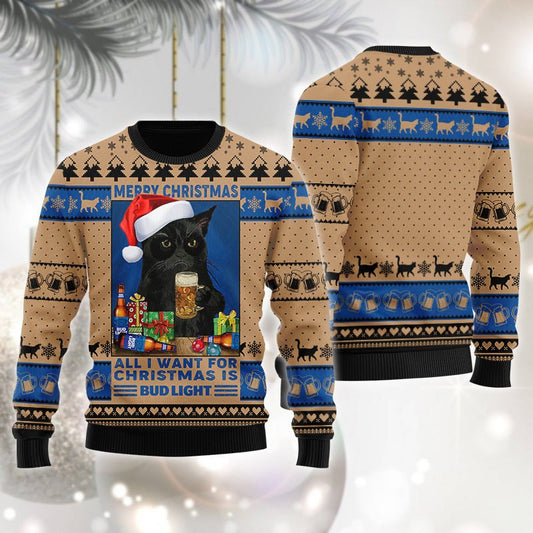 Bud Light Is All I Want For Christmas Ugly Sweater - VinoVogue.com