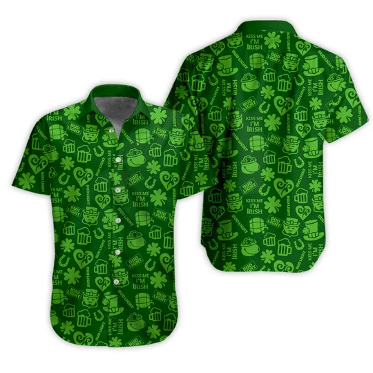 Bud Light St Patrick's Day Doodle Art Button Shirt - VinoVogue.com