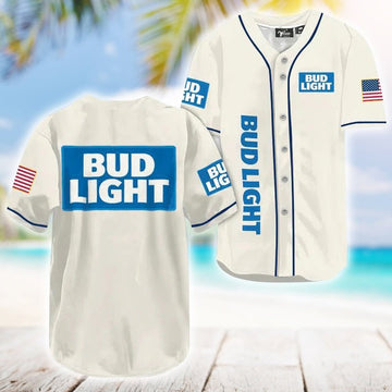 Bud Light USA Flag Baseball Jersey - VinoVogue.com