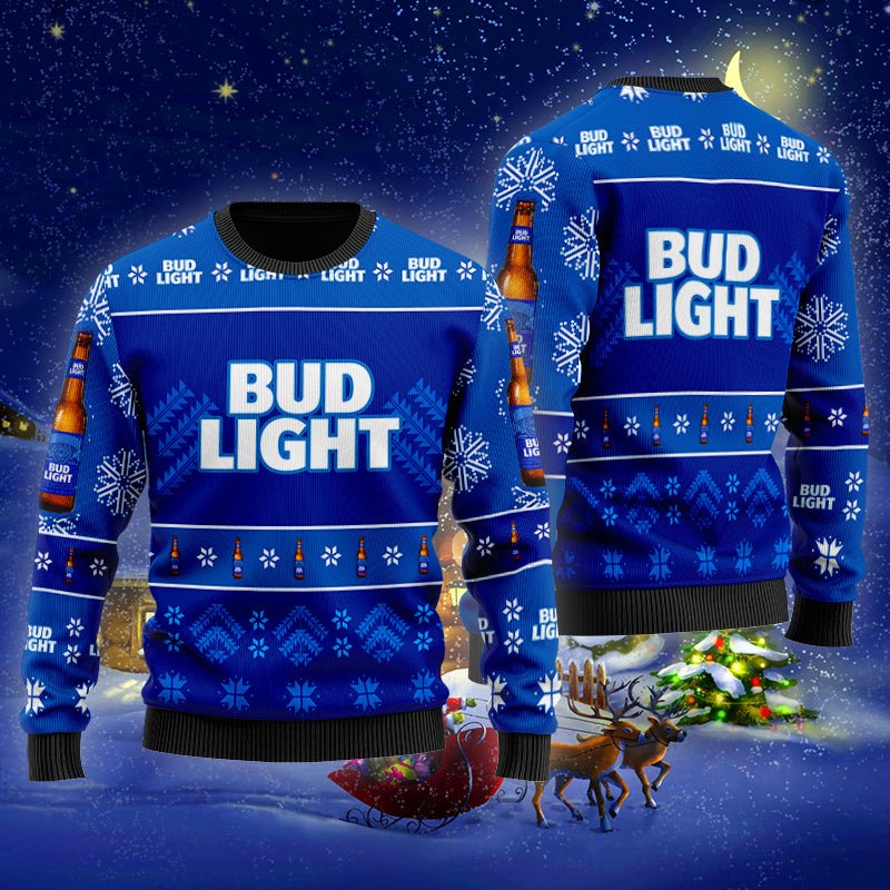 Bud Light Xmas Ugly Sweater - VinoVogue.com