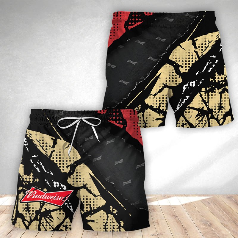 Halftone Budweiser Swim Trunks - VinoVogue.com