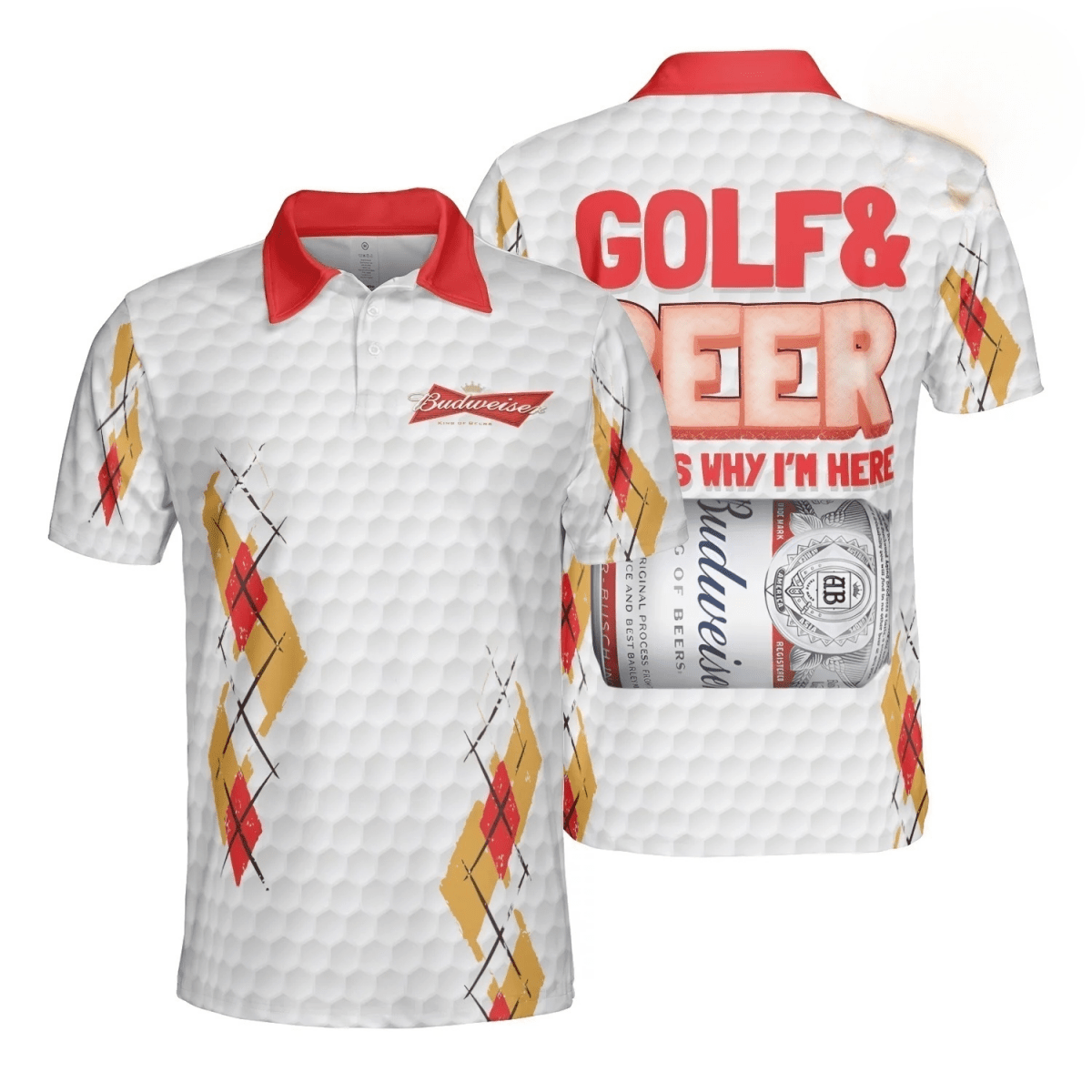 Budweiser Beer & Golf Polo Shirt - VinoVogue.com