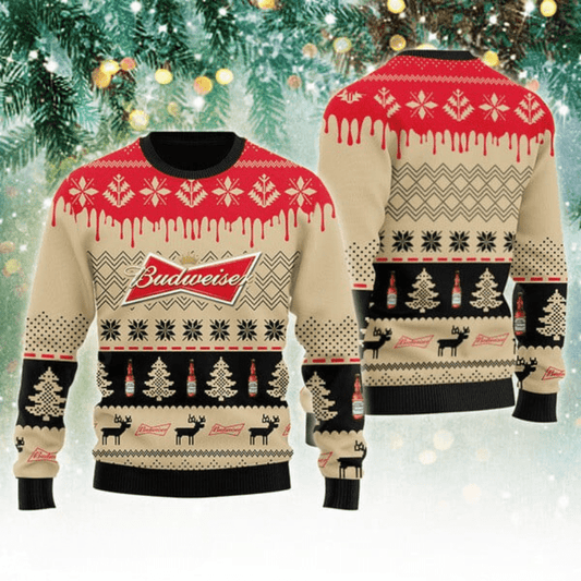 Budweiser Christmas Festival Ugly Sweater - VinoVogue.com