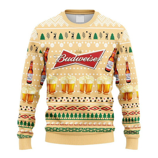 Budweiser Christmas Ugly Sweater - VinoVogue.com