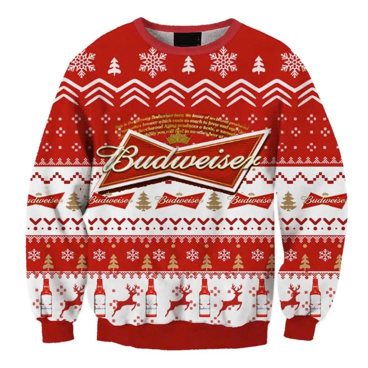 Budweiser Xmas Ugly Sweater - VinoVogue.com