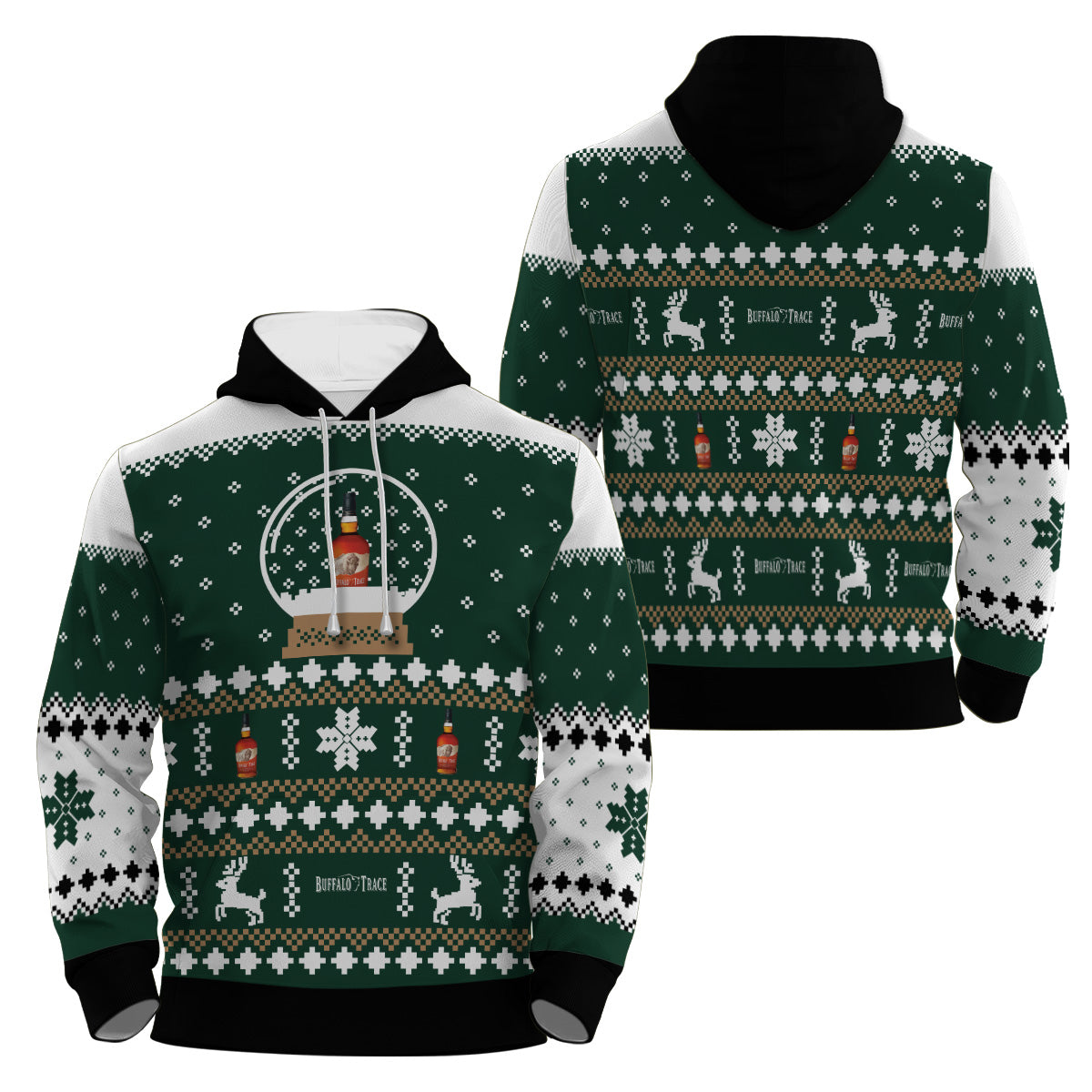 Buffalo Trace Christmas Crystal Ball Pullover & Zip Hoodie