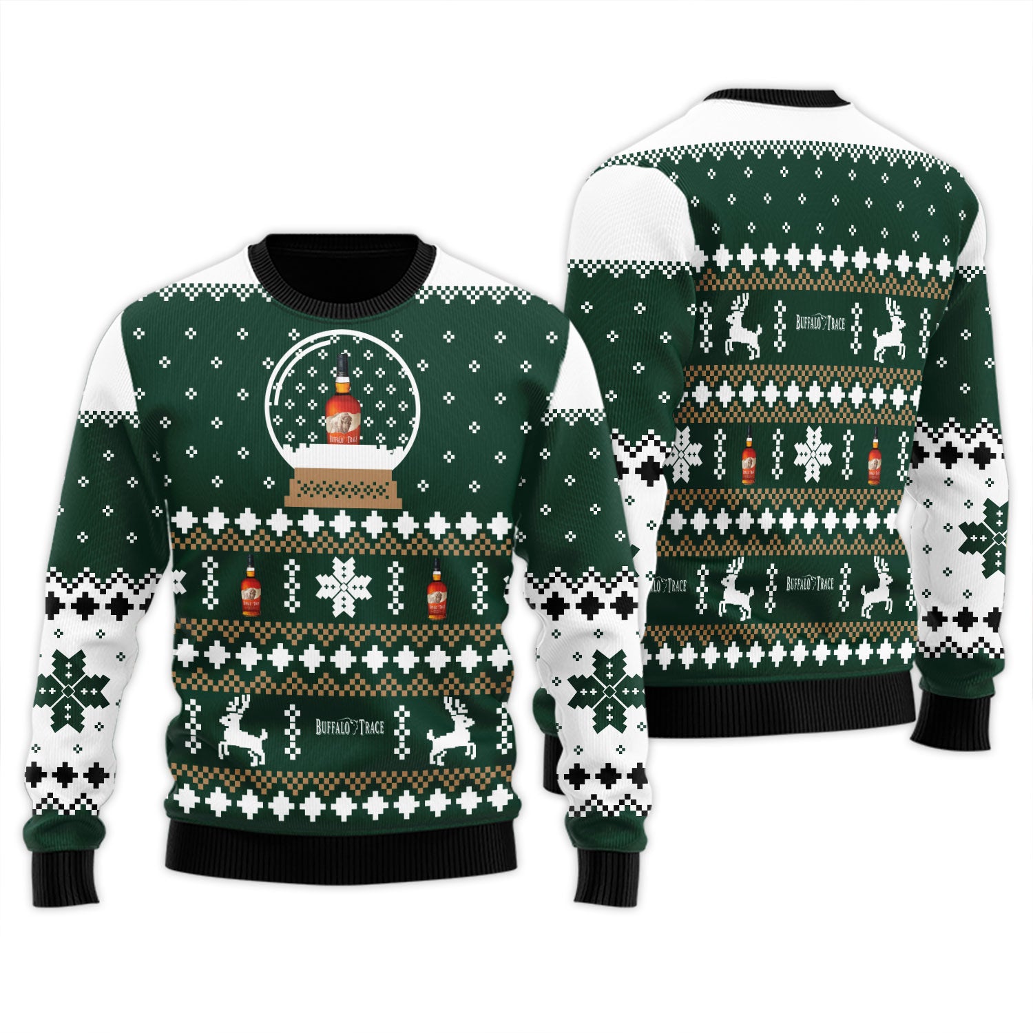 Buffalo Trace Christmas Crystal Ball Ugly Sweater
