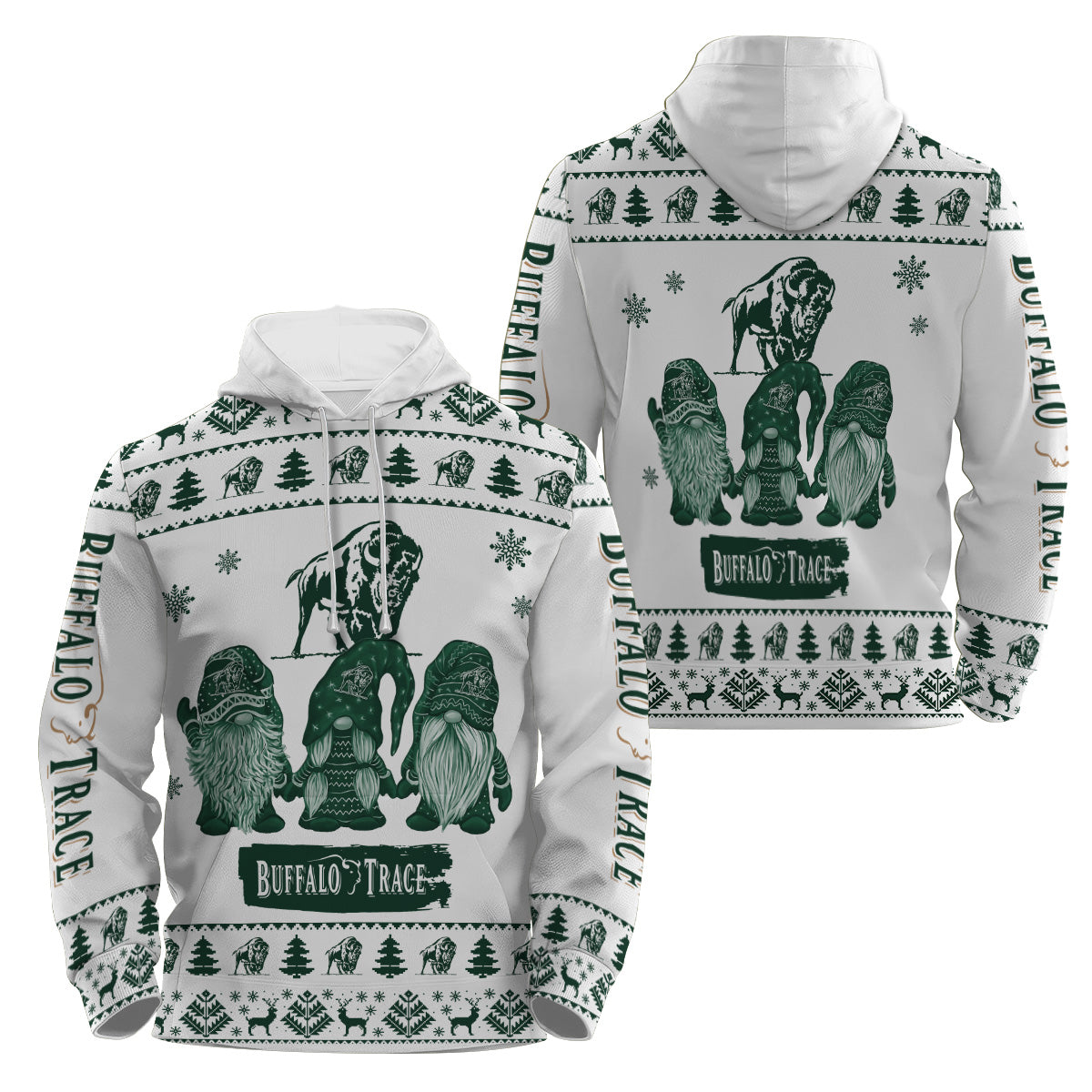 Buffalo Trace Christmas Gnomies Pullover & Zip Hoodie