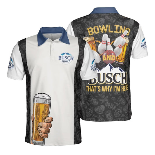 Busch Light And Bowling Polo Shirt - VinoVogue.com