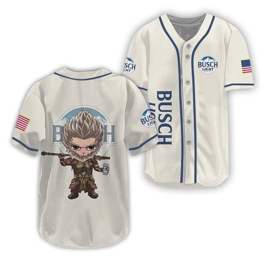 Busch Light Black Myth Wukong Baseball Jersey - VinoVogue.com