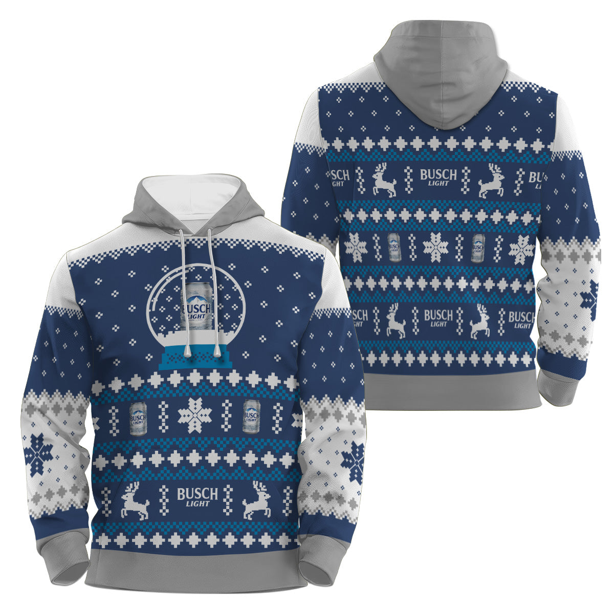 Busch Light Christmas Crystal Ball Pullover & Zip Hoodie