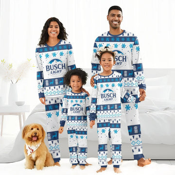 Busch Light Christmas Family Pajamas Set