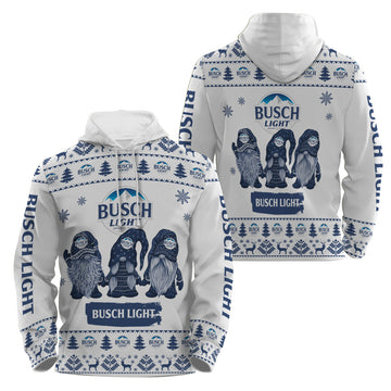 Busch Light Christmas Gnomies Pullover & Zip Hoodie