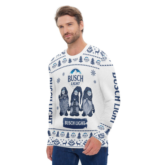 Busch Light Christmas Gnomies Ugly Sweater