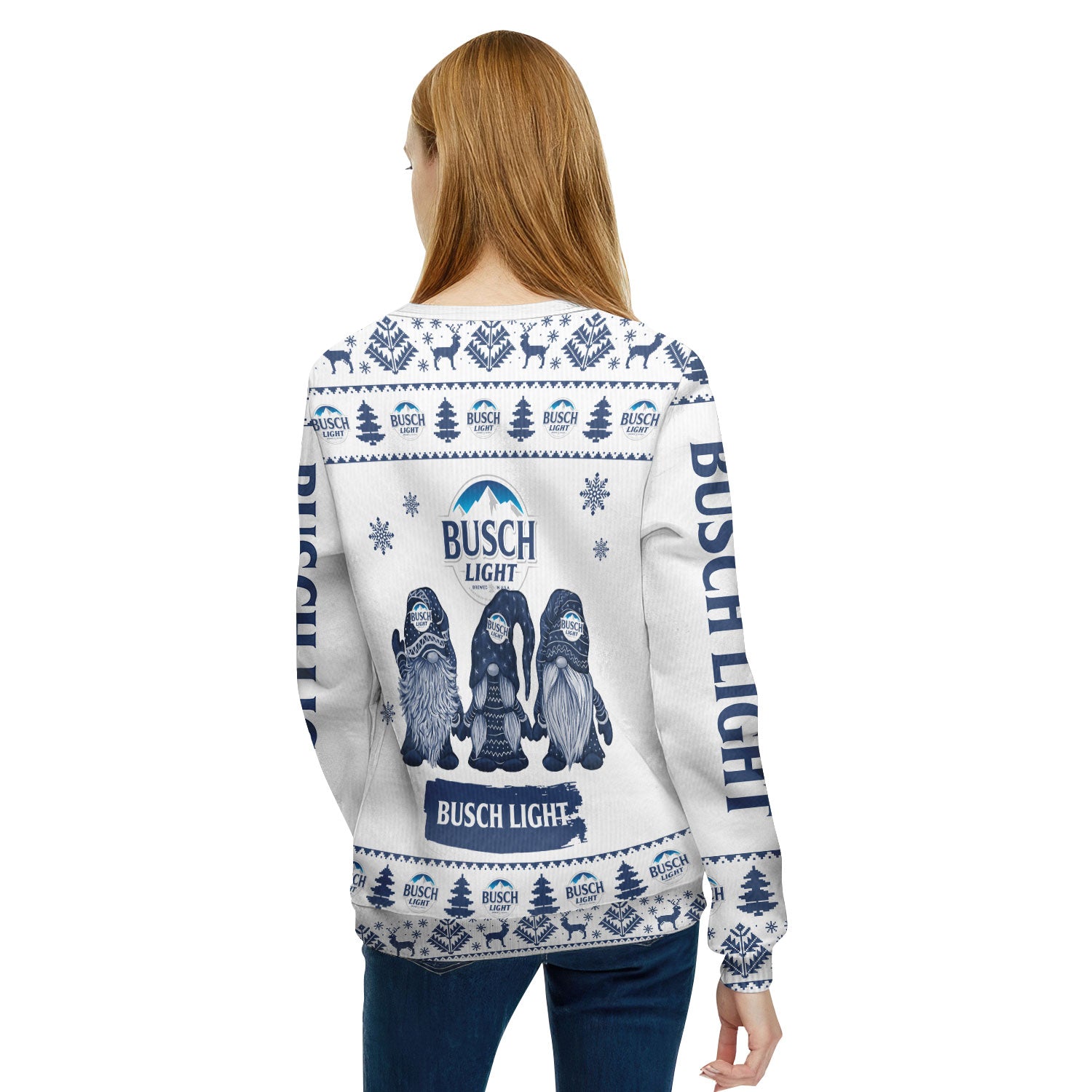 Busch Light Christmas Gnomies Ugly Sweater
