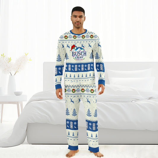 Busch Light Christmas Reindeer Family Pajamas Set