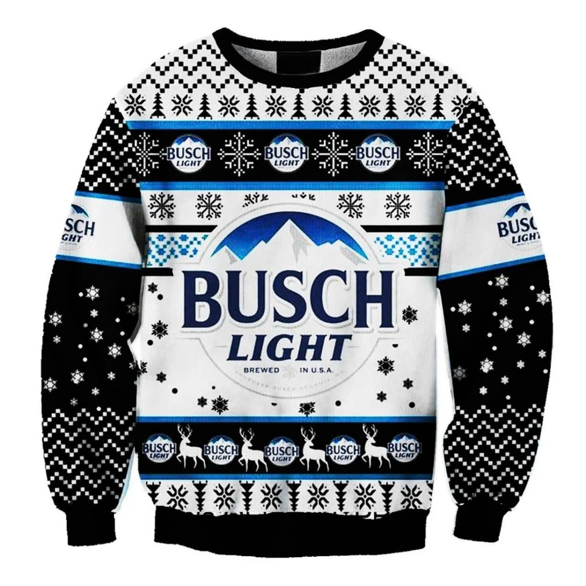 Busch Light Christmas Season Ugly Sweater - VinoVogue.com