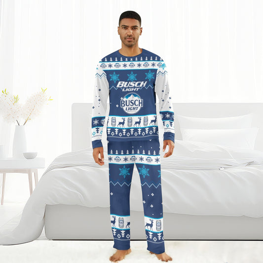 Busch Light Christmas Snowfall Family Pajamas Set