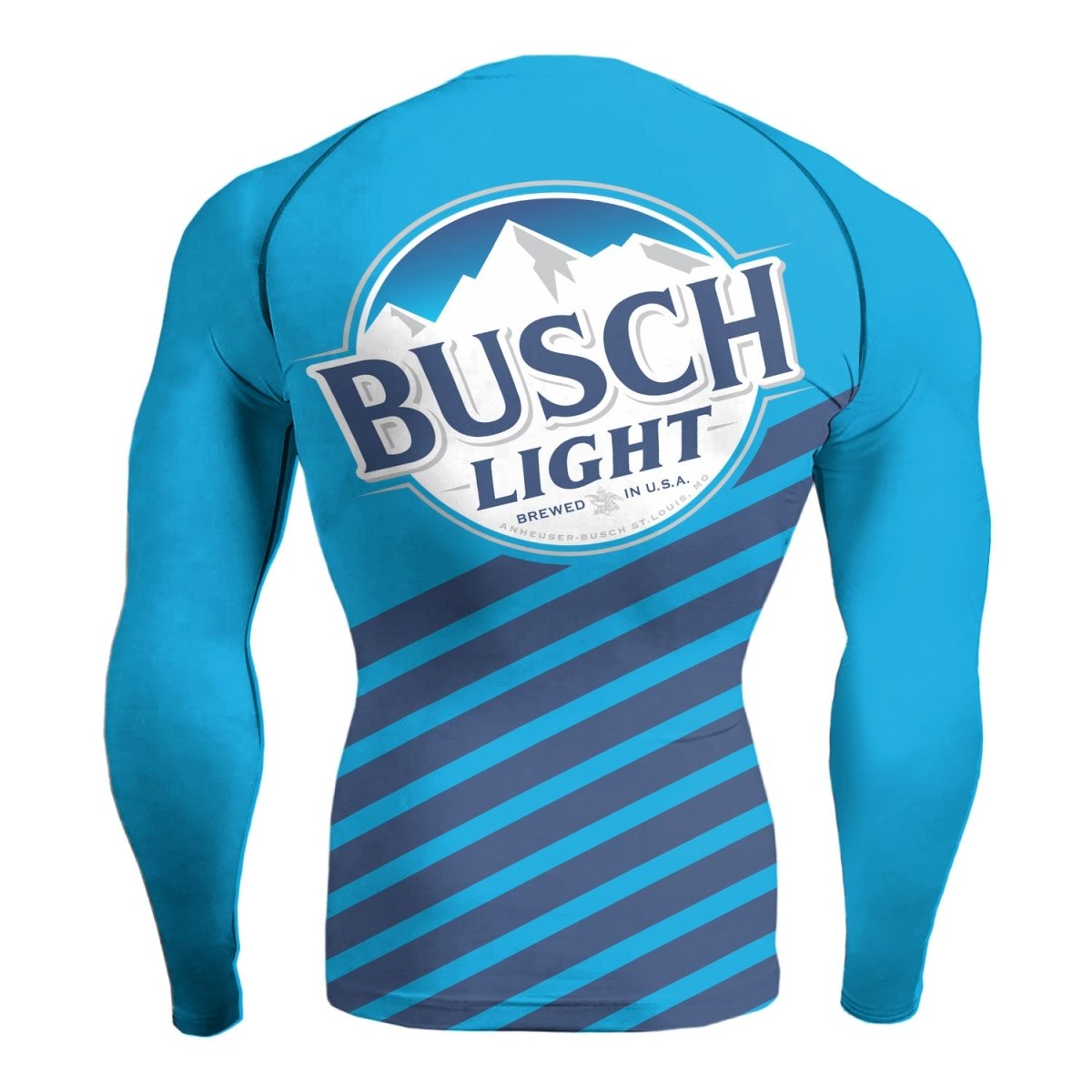 Busch Light Diagonal Stripe Rash Guard - VinoVogue.com