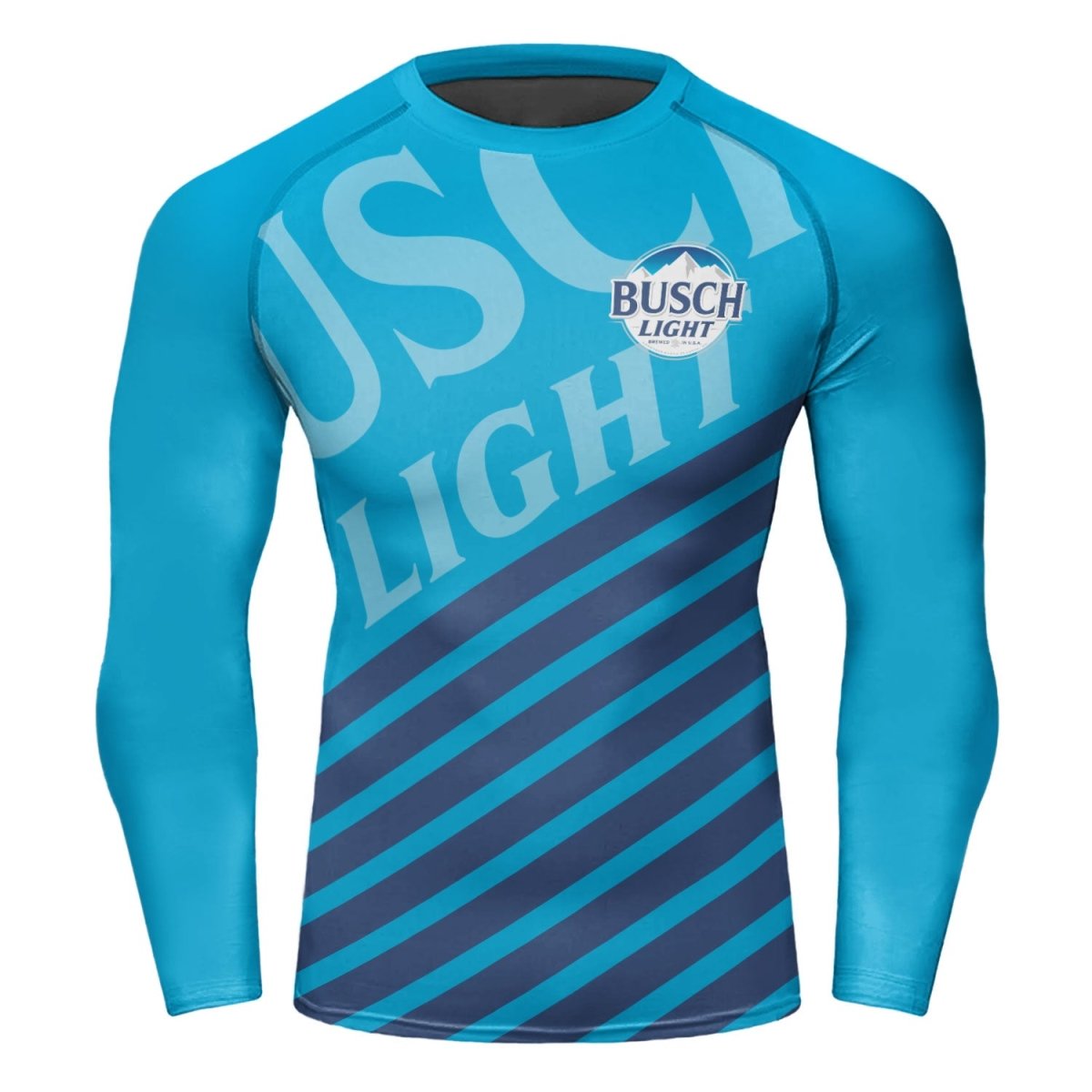 Busch Light Diagonal Stripe Rash Guard - VinoVogue.com