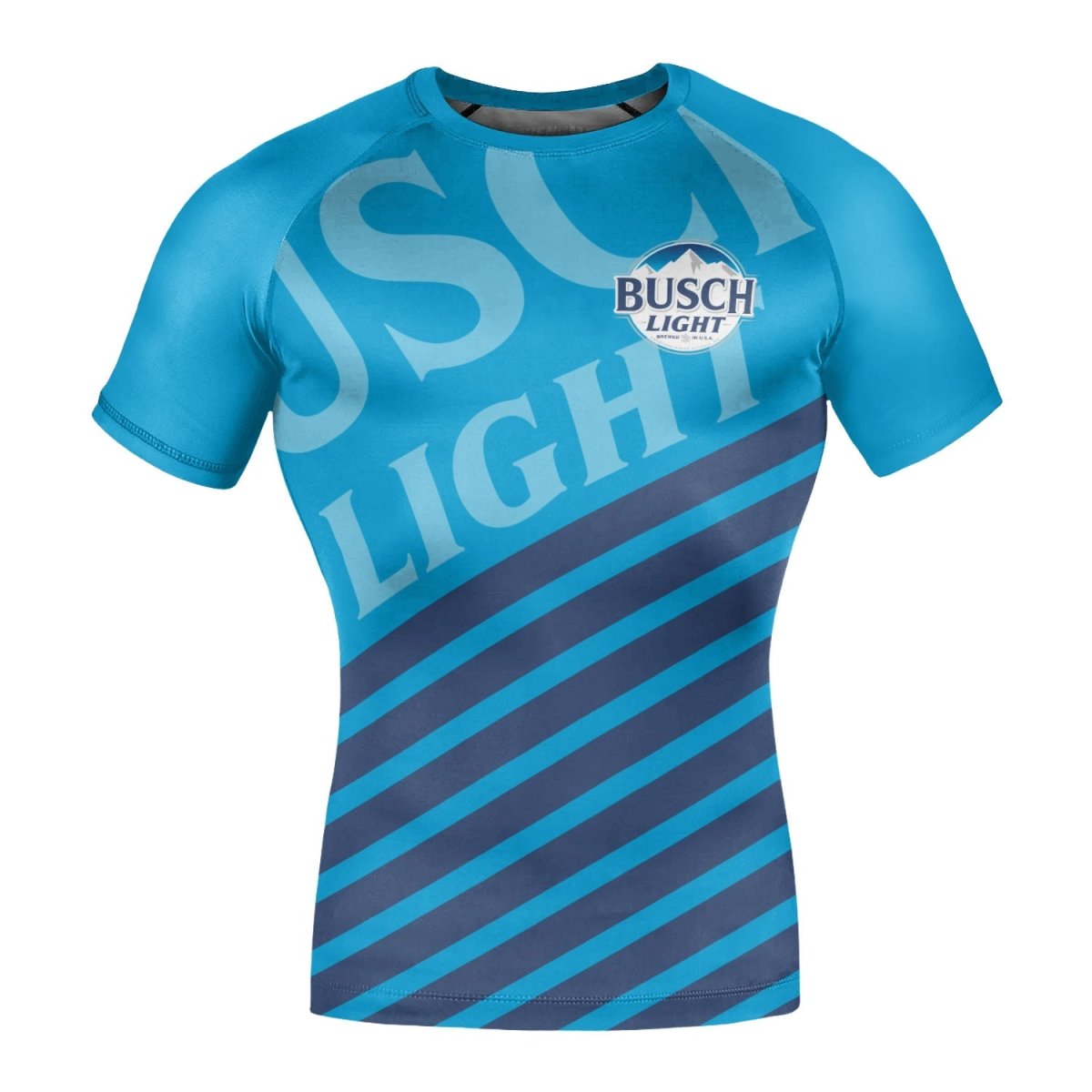 Busch Light Diagonal Stripe Rash Guard - VinoVogue.com