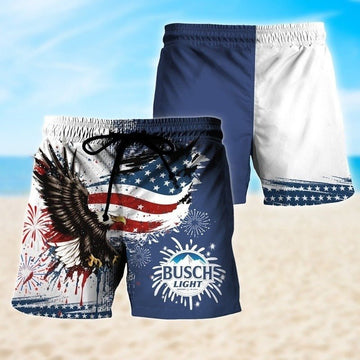 Busch Light Eagle of Freedom Swim Trunks - VinoVogue.com