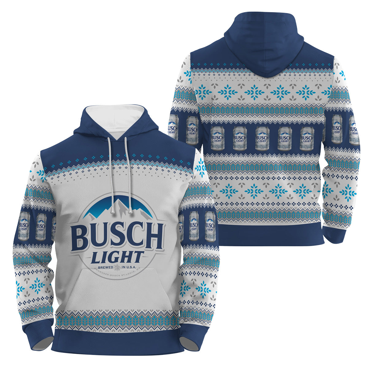 Busch Light Festive Holiday Pullover & Zip Hoodie