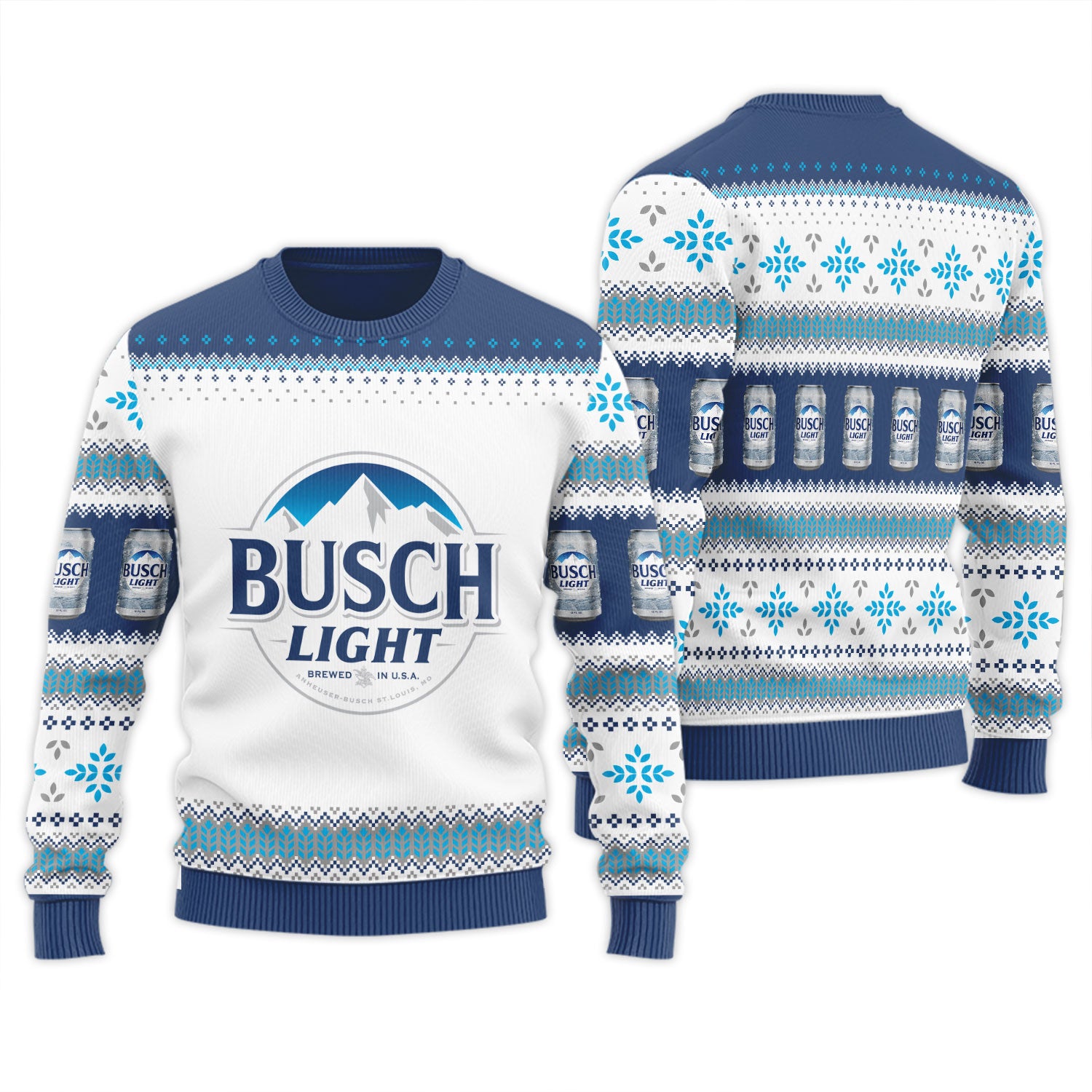 Busch Light Festive Holiday Ugly Sweater