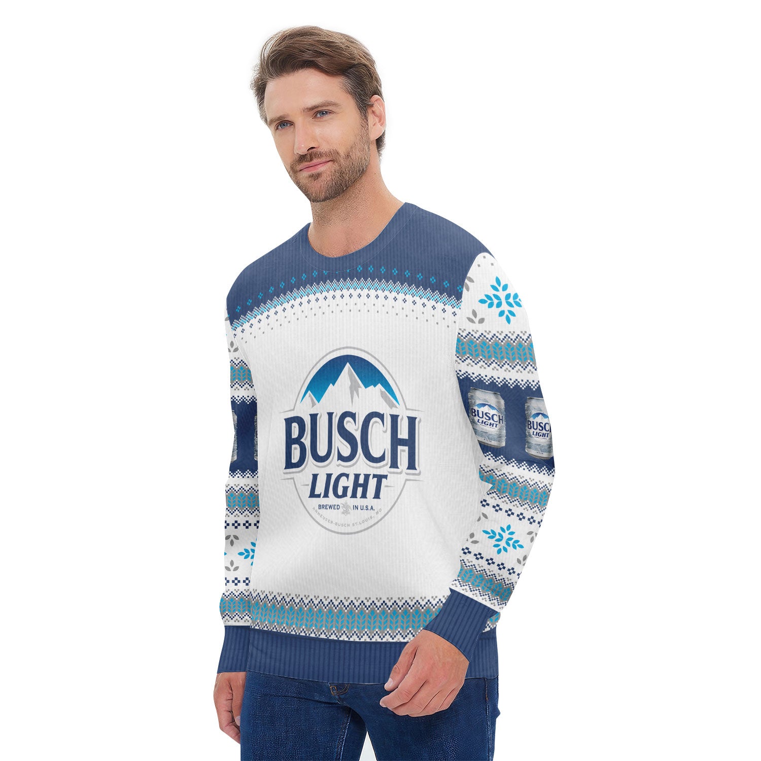 Busch Light Festive Holiday Ugly Sweater