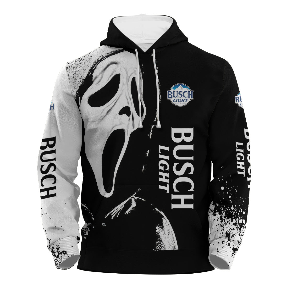 Busch Light Ghostface Scream Hoodie & Zip Hoodie