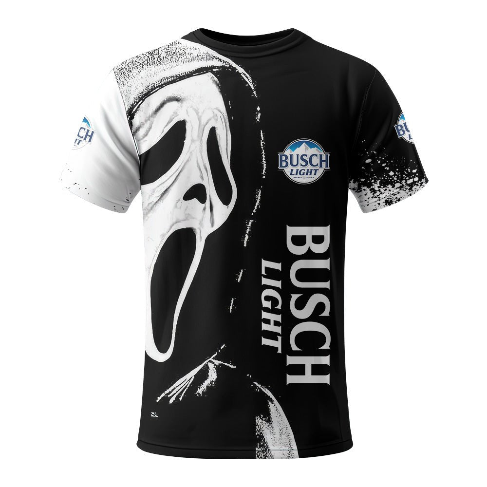 Busch Light Ghostface Scream T-Shirt - VinoVogue.com