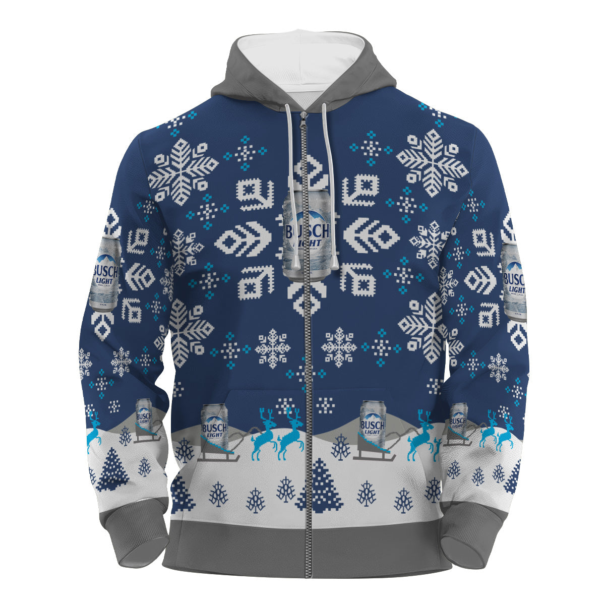 Busch Light Snowflake Pullover & Zip Hoodie