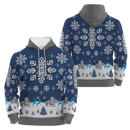 Busch Light Snowflake Pullover & Zip Hoodie