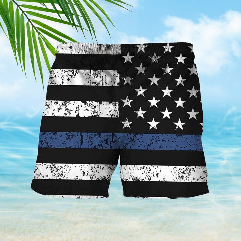 Busch Light USA Flag Swim Trunks - VinoVogue.com