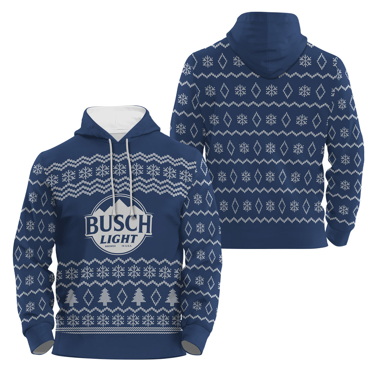 Busch Light Winter Festive Pullover & Zip Hoodie
