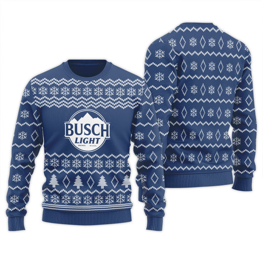 Busch Light Winter Festive Ugly Sweater