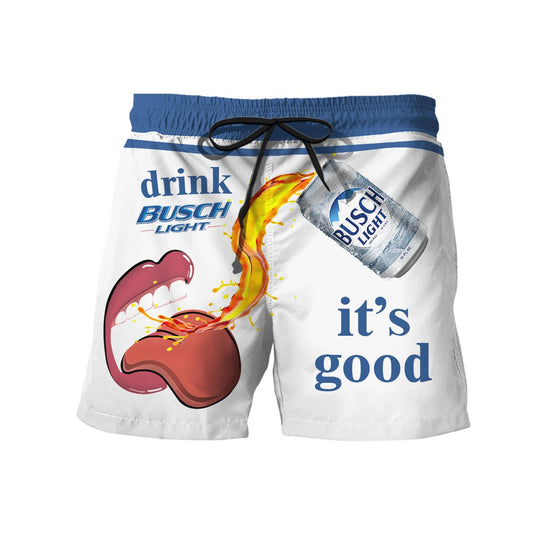 Drink Busch Light It's Good Swim Trunks - VinoVogue.com