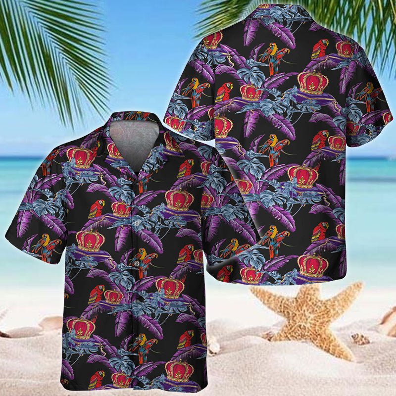 Crown Royal Red Parrots Hawaiian Shirt - VinoVogue.com