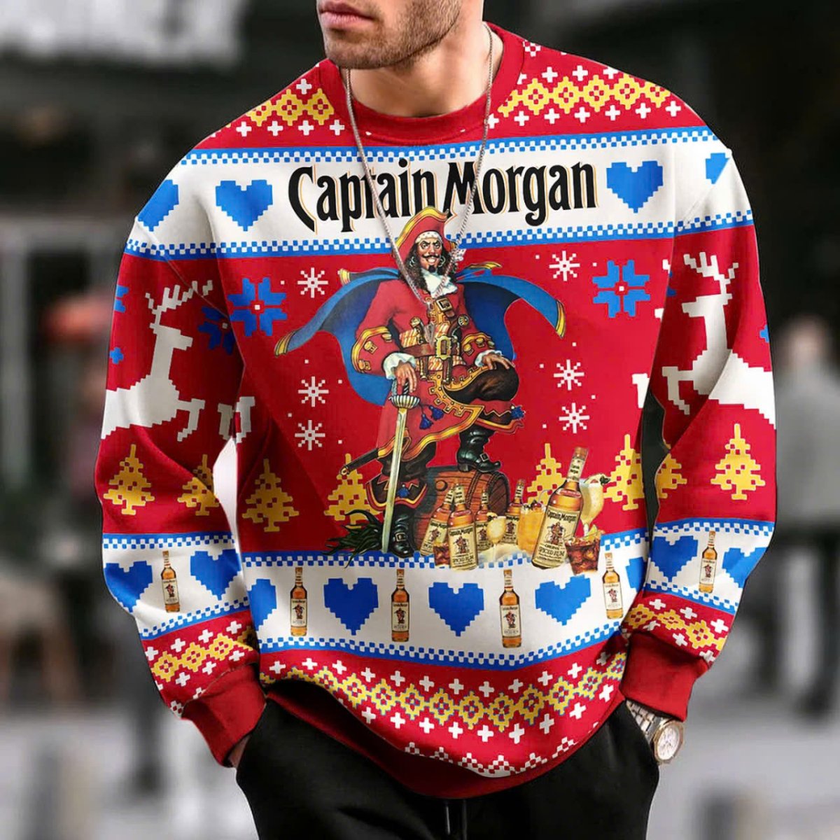 Captain Morgan Christmas Treasure Ugly Sweater - VinoVogue.com