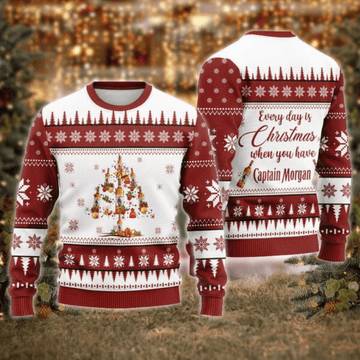 Captain Morgan Christmas Tree Ugly Sweater - VinoVogue.com