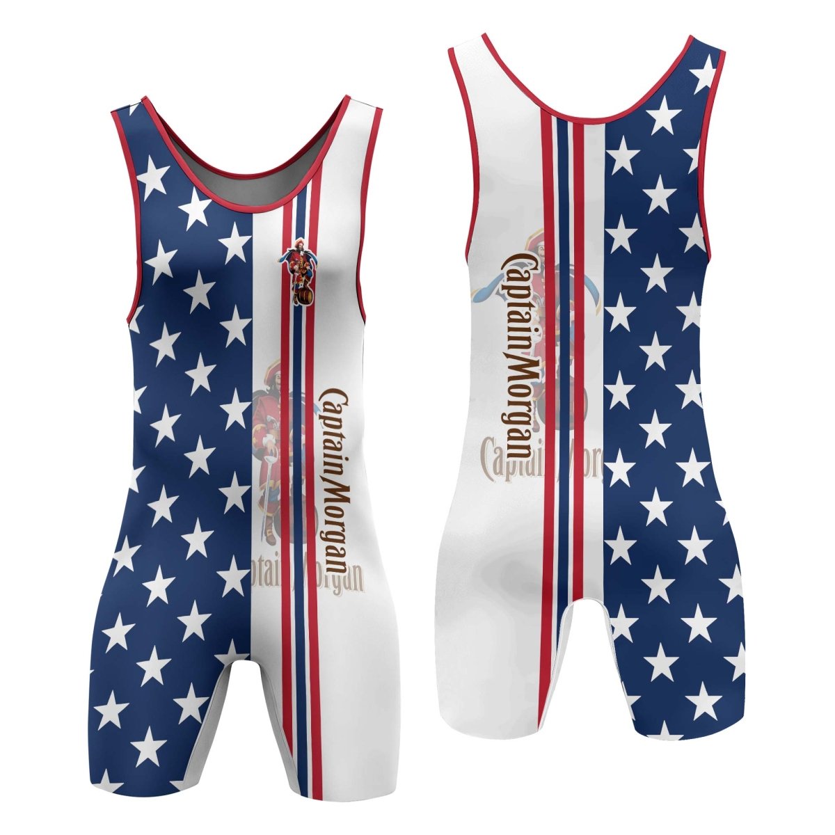 Captain Morgan Fourth Of July Wrestling Singlet - VinoVogue.com
