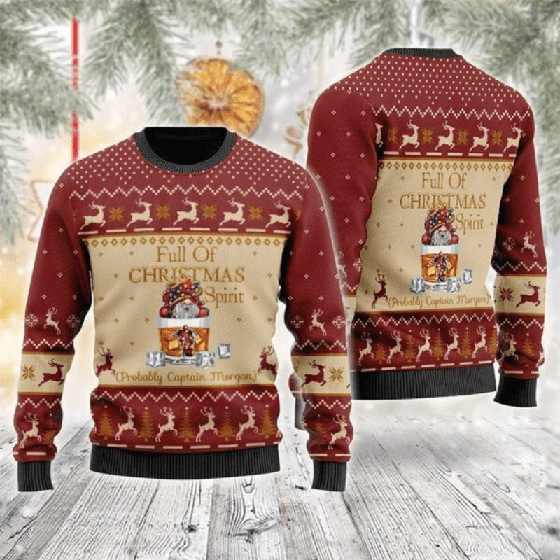 Captain Morgan Full of Christmas Ugly Sweater - VinoVogue.com