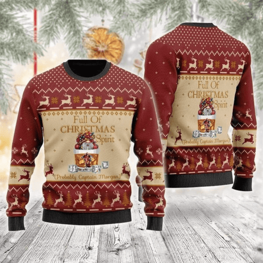 Captain Morgan Full of Christmas Ugly Sweater - VinoVogue.com