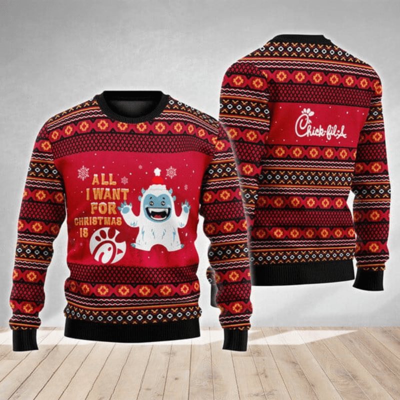 Chick - fil - A Yeti Ugly Sweater - VinoVogue.com
