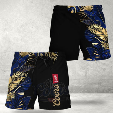 Coors Banquet Tropical Kentia Palm Swim Trunks - VinoVogue.com