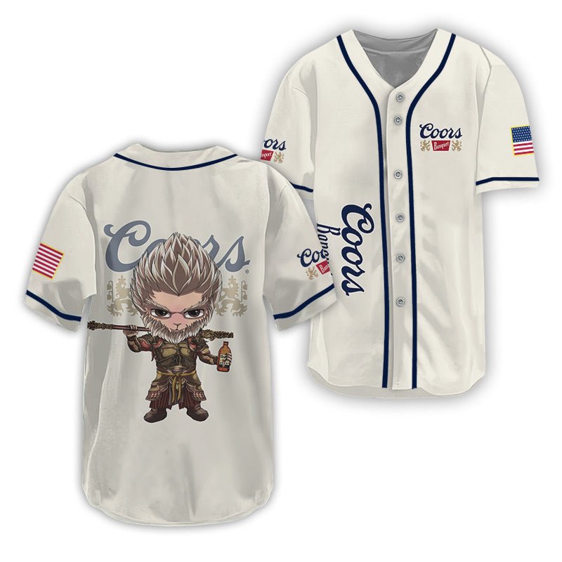 Coors Banquet Black Myth Wukong Baseball Jersey - VinoVogue.com