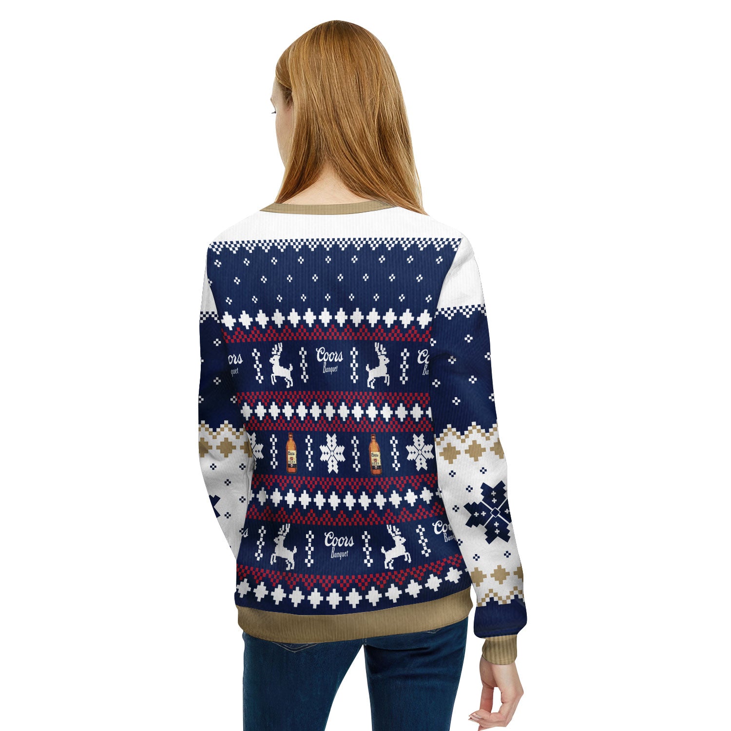 Coors Banquet Christmas Crystal Ball Ugly Sweater