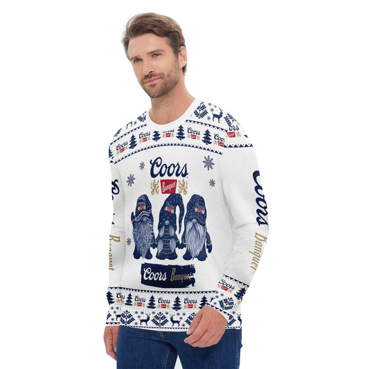 Coors Banquet Christmas Gnomies Ugly Sweater