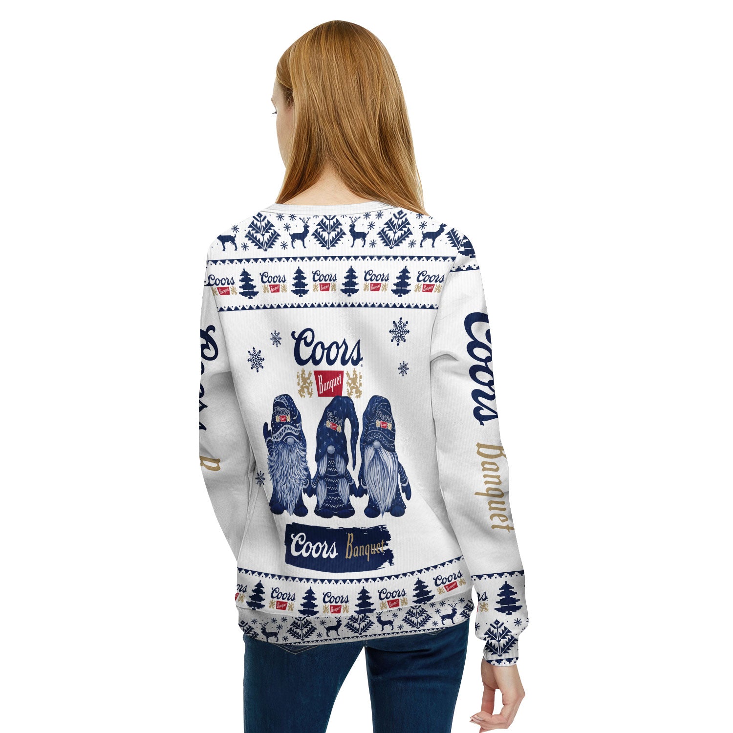 Coors Banquet Christmas Gnomies Ugly Sweater