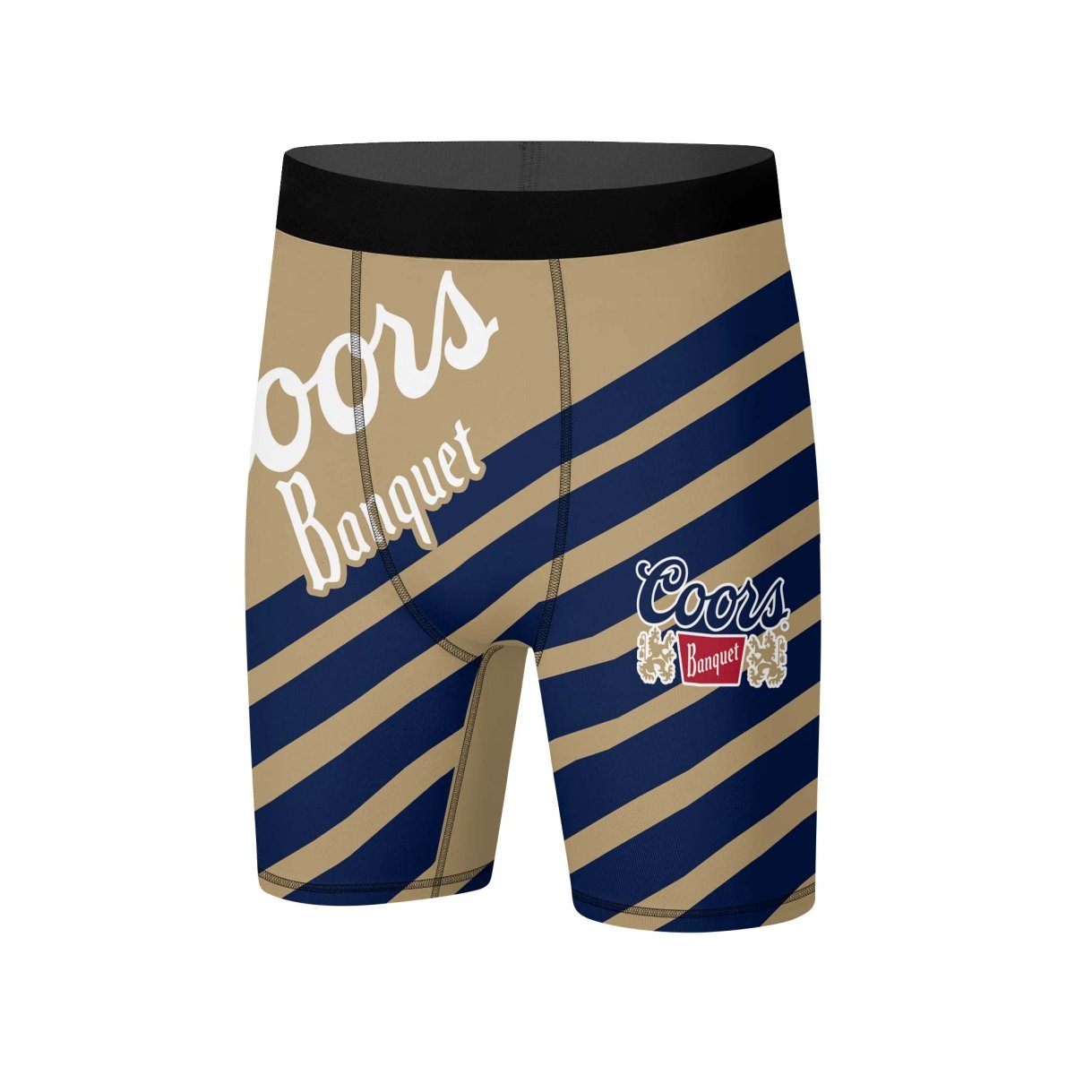 Coors Banquet Diagonal Stripe Compression Shorts - VinoVogue.com